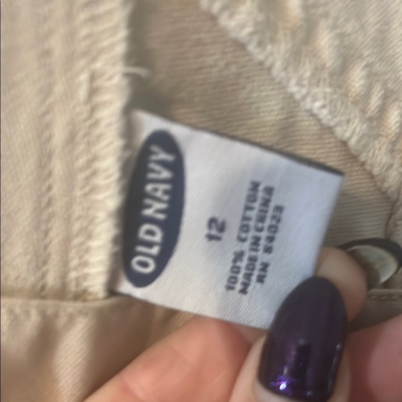 Old Navy White Overall Jeans Straight Leg - Picture 2 of 4
